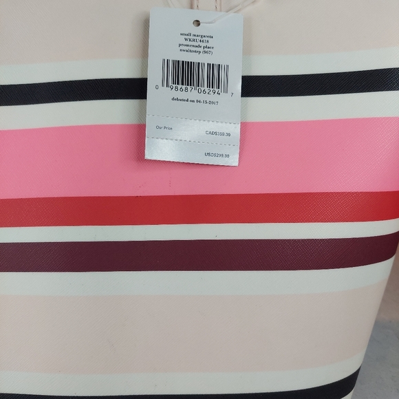NWT Kate Spade Small Margareta Zip Top Multicolor Tote - Picture 9 of 13